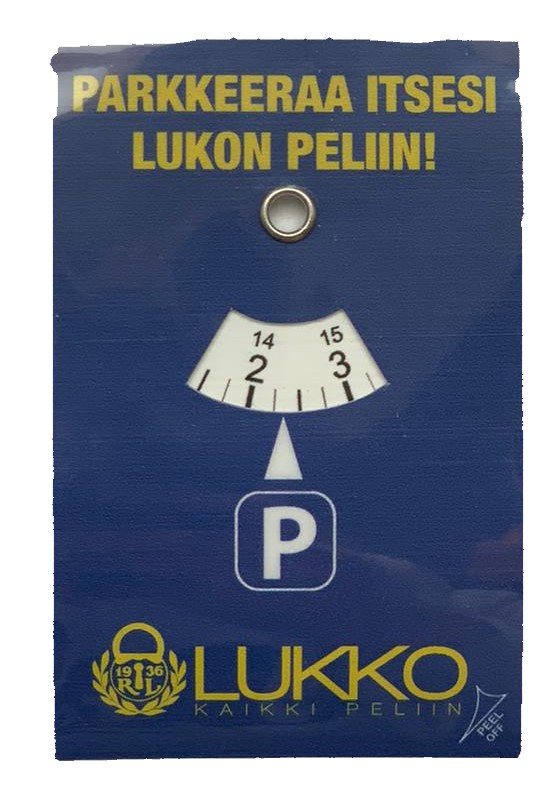 Parkkikiekko-tarra auton lasiin-0